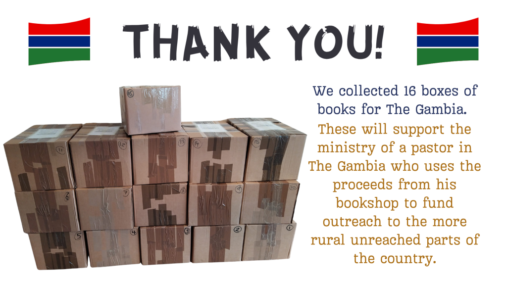 Books for the Gambia thank you