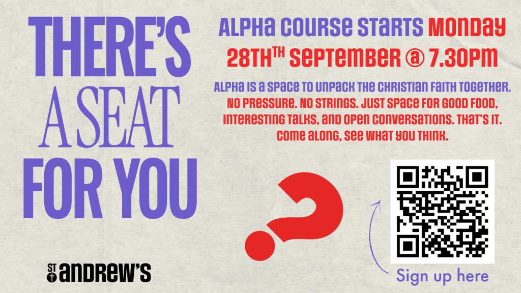 Alpha course starting september 2026